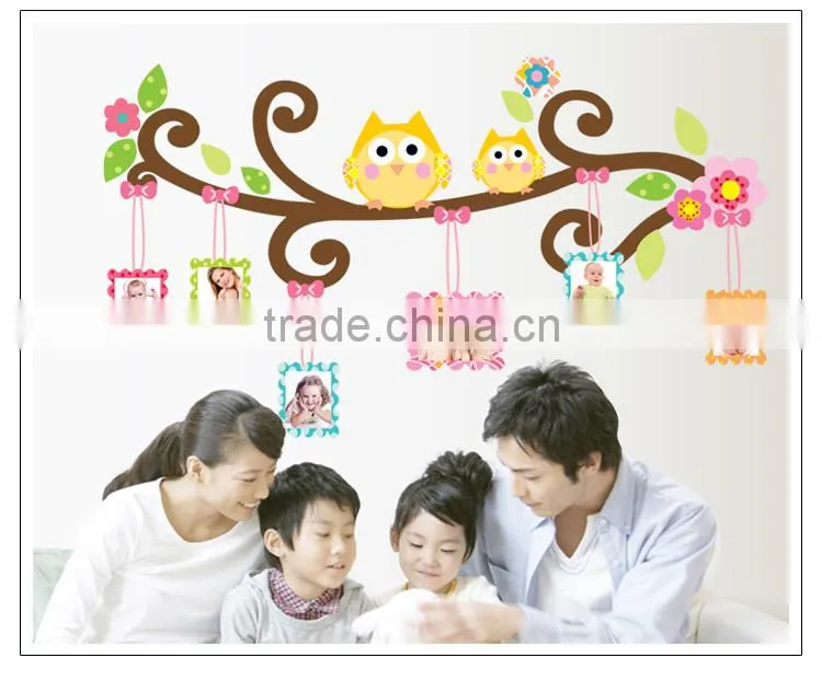 ALFOREVER the owl photoframe decals,owl photoframe sticker