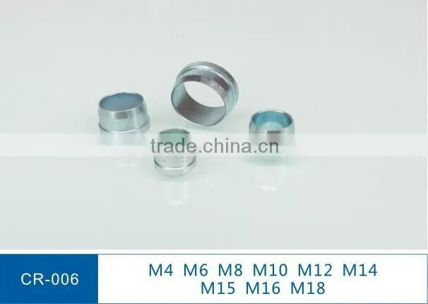 three pieces carbon steel fitting for nylon tube