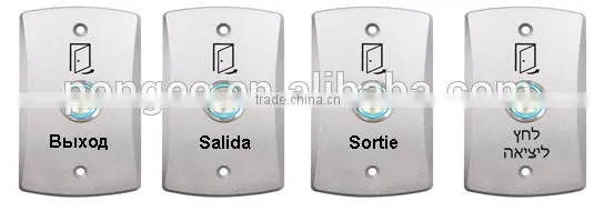 CE Zinc Alloy Exit Push Button With Blue LED