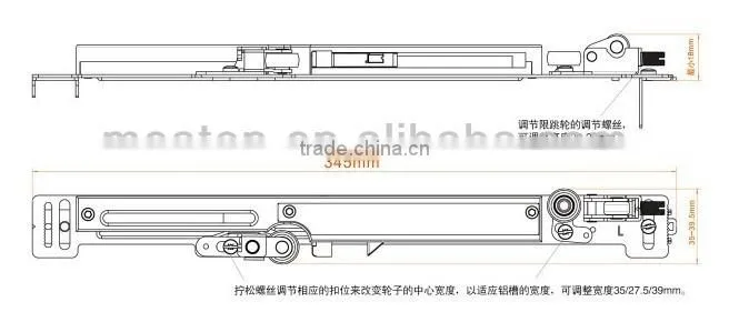MEATON sliding drawer damper with high quality