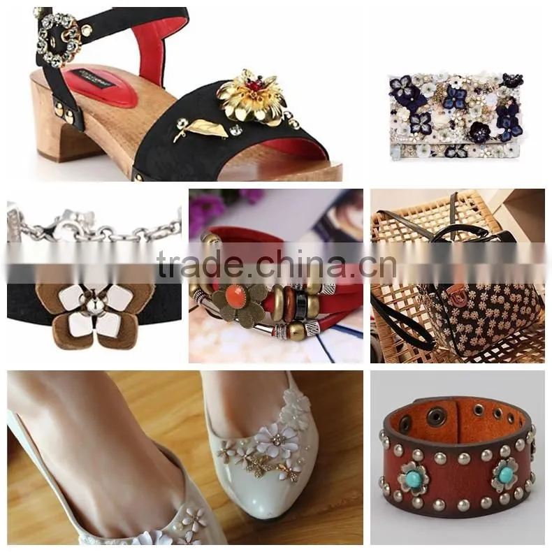 Flower metal in different colors for leather Decoration in China