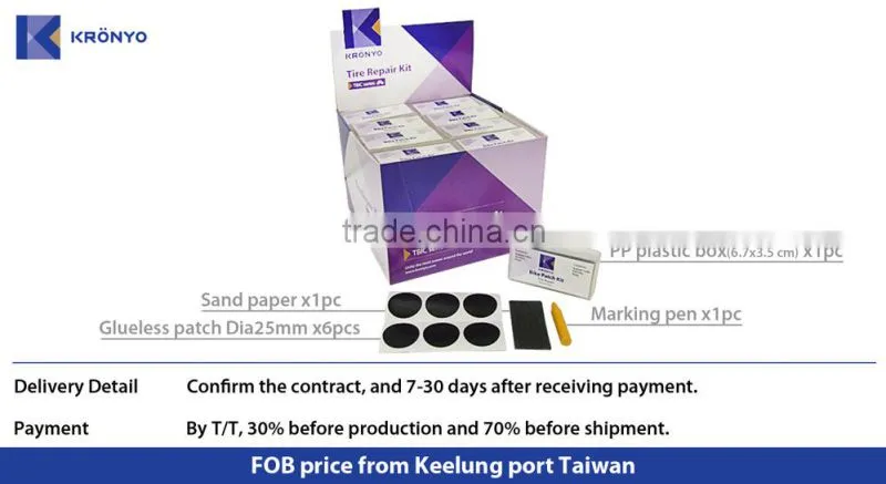 KRONYO folding bicycle tyre repair equipment glueless tire patch