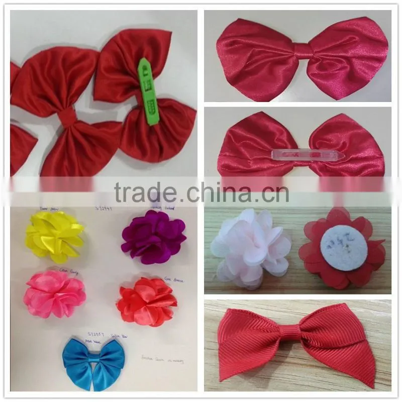 Handmade Satin Fabric Rosettes For Kids Wear --- S1420