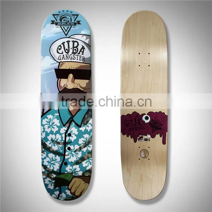 CMYK skateboard boards, 100% maple medium concave skateboard decks