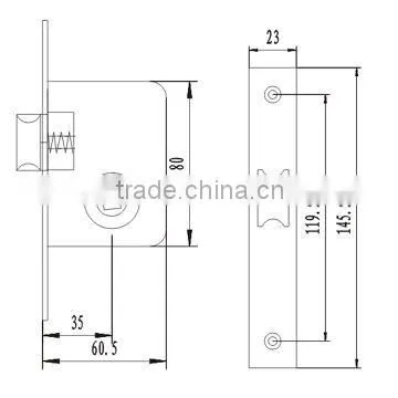 High quality fashion metal safe door lock