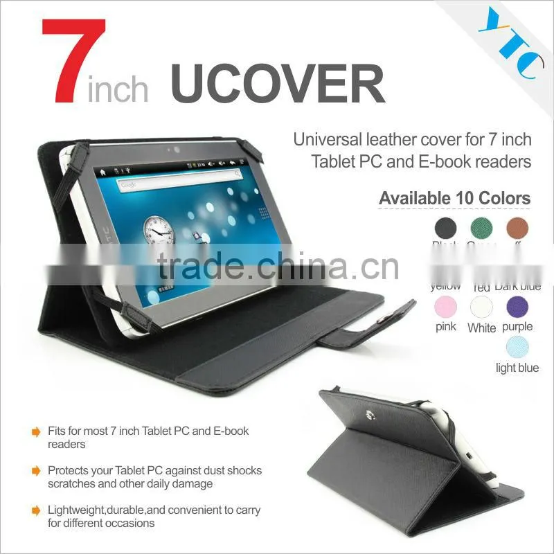 Universal Stand PU Leather cover cases for android 7inch tablets