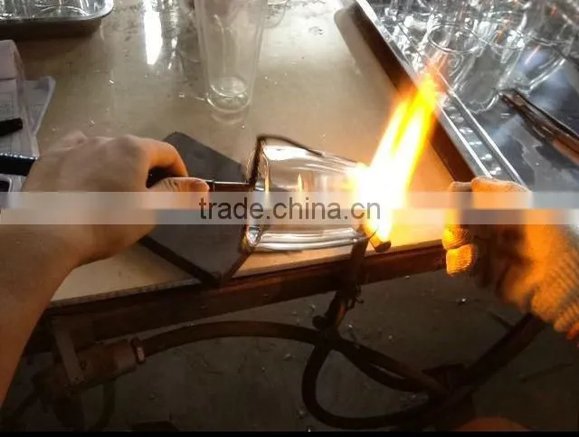transparent drinking glass pot