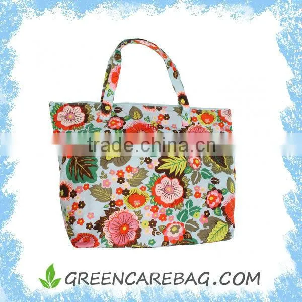 Customized Popular Classic Calico Cotton Cosmetic Bag