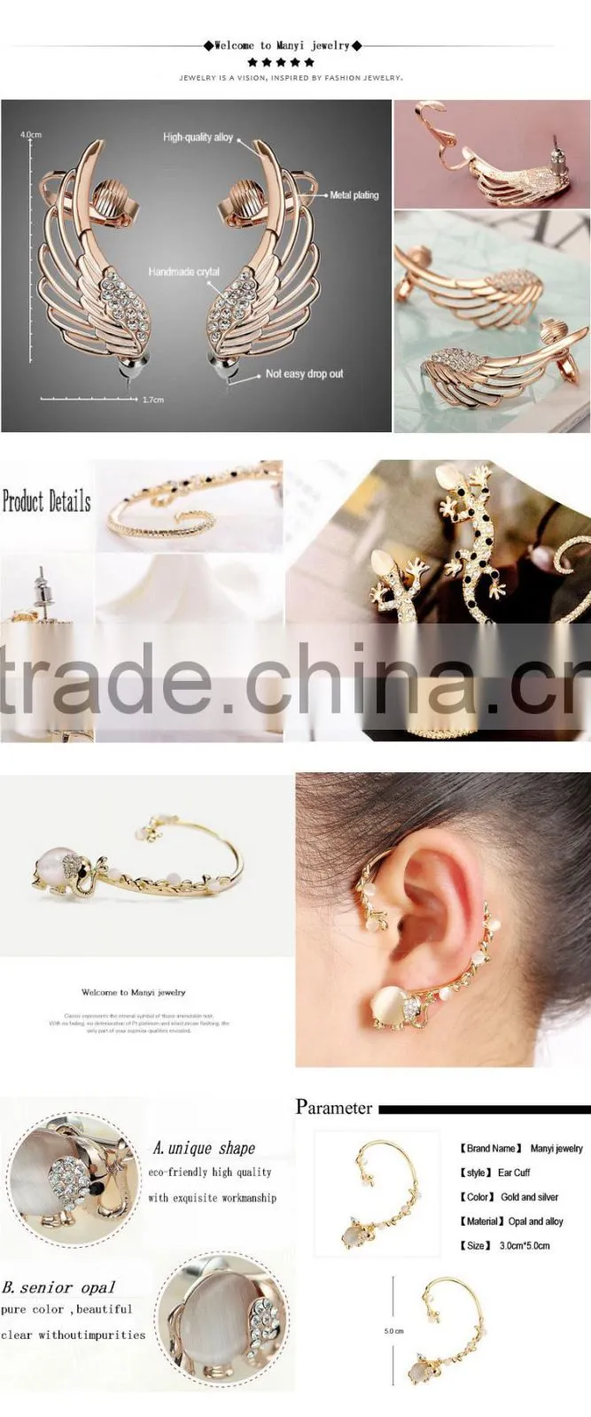Fashion cute Christmas jewelry / Christmas party earrings with factory price