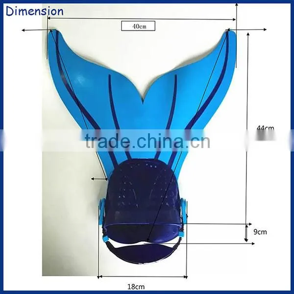 Fashion Design! Adjustable Swimming Diving Mermaid Tail Training Flipper Soft Material Monofin