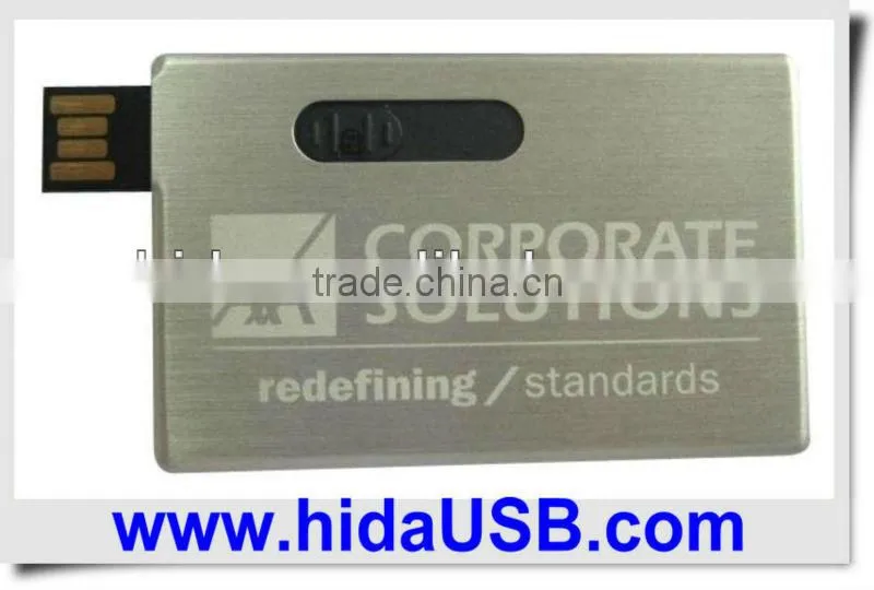 Slide aluminium USB Credit Card,Card usb thumb drive