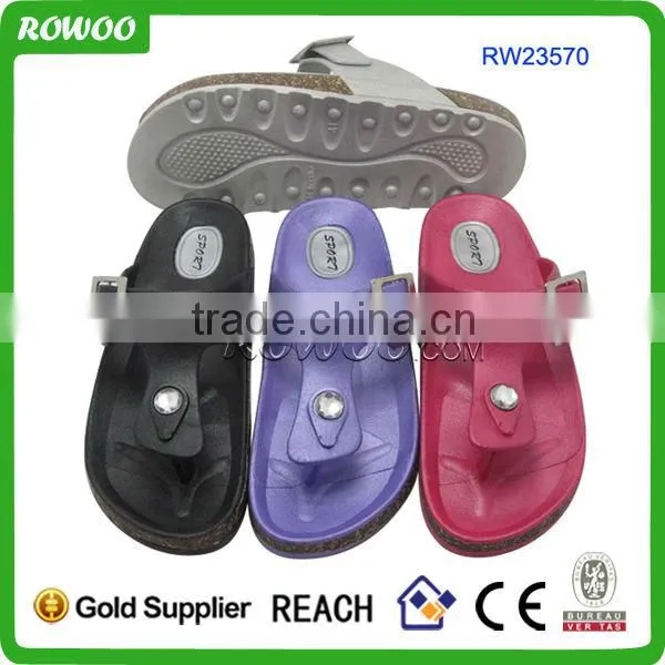 2014 new arrival fashion unisex cheap price cork slippers
