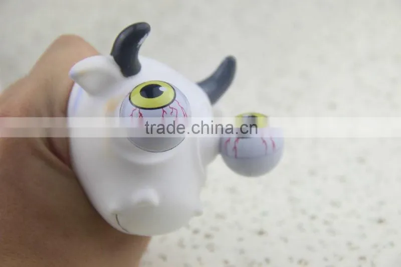 soft pvc vinyl eyes pop out animal toys ,eye pop squeeze toy