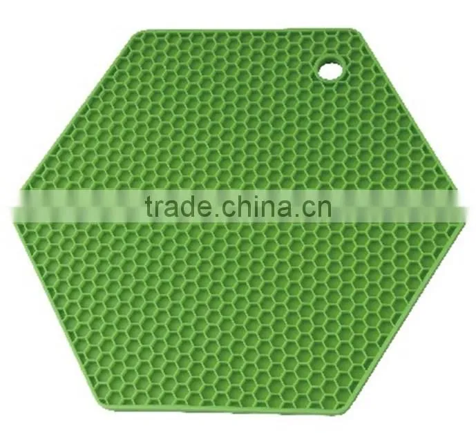 175x175x3.2mm weave shape Anti-dust silicone coaster trivet