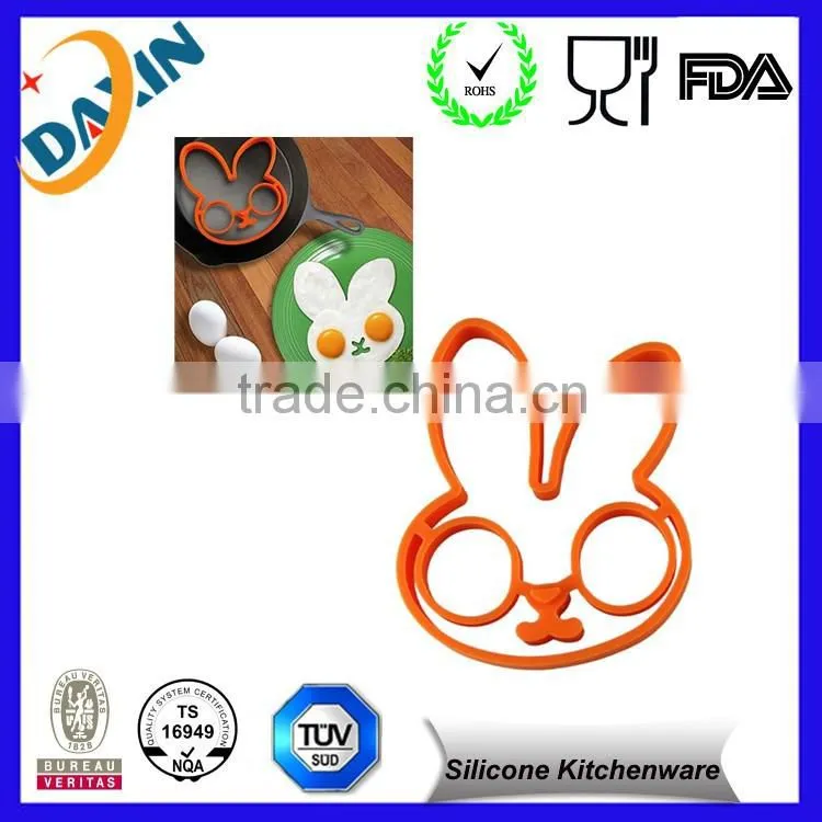 2016 Cheap silicone egg rings / silicone rabbit pancake egg rings