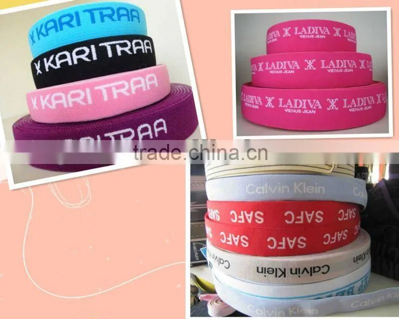 brand logo customized elastic band for boxer elastic waistband for underwear