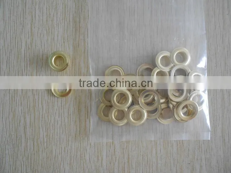 56737# 20pcs brass finished grommets, steel eyelets