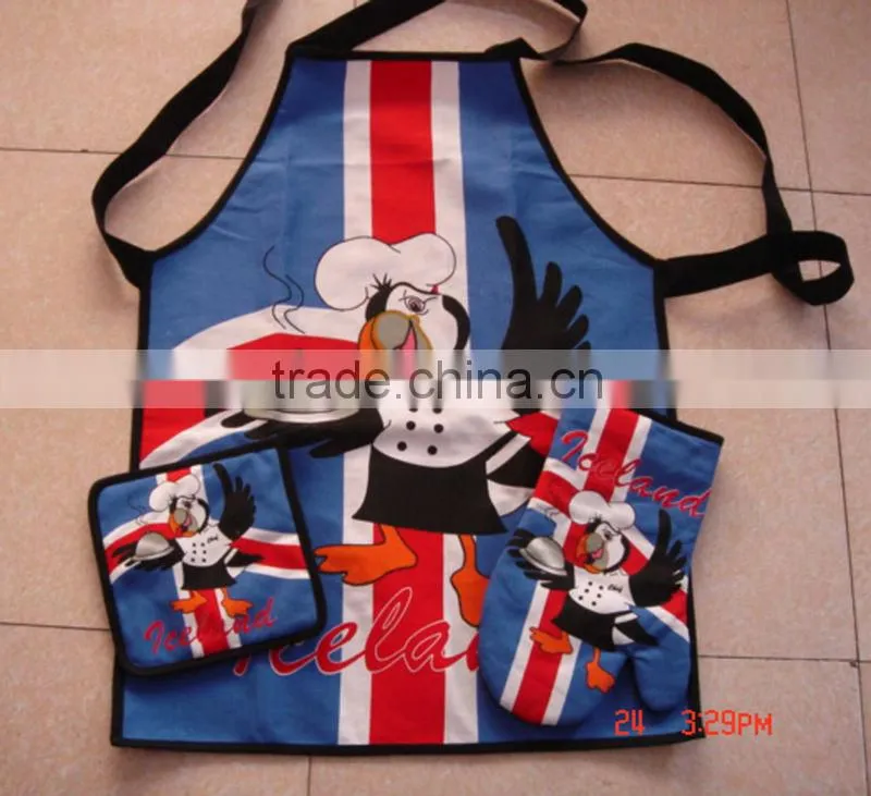 Kitchen apron set,cotton apron set for home using-33