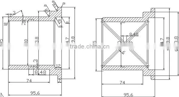 Excavator spare part bucket bush 60*80*75