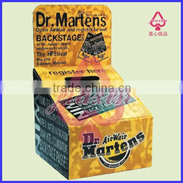 Small countertop cardboard ballot box Medium countertop enter to win box
