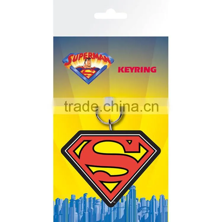 Super man Custom Key Chain, Rubber key chain