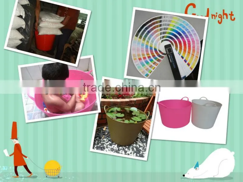 flexible PE baskets,plastic laundry basket."REACH",All purple Trug