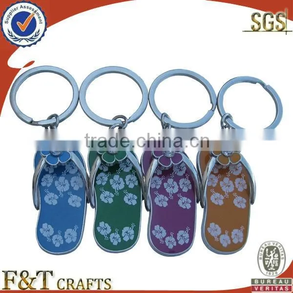Custom 3d embossed metal cheap keychain shoe