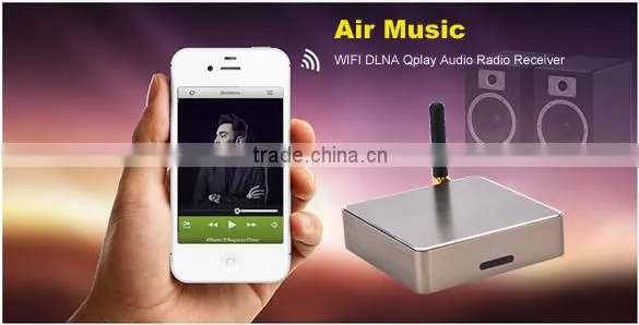 New Wonderful Music 2dbi AirMusic AirPlay DLNA AirPlay Qplay Wifi Music Audio Receiver HIFI Speaker SV008356