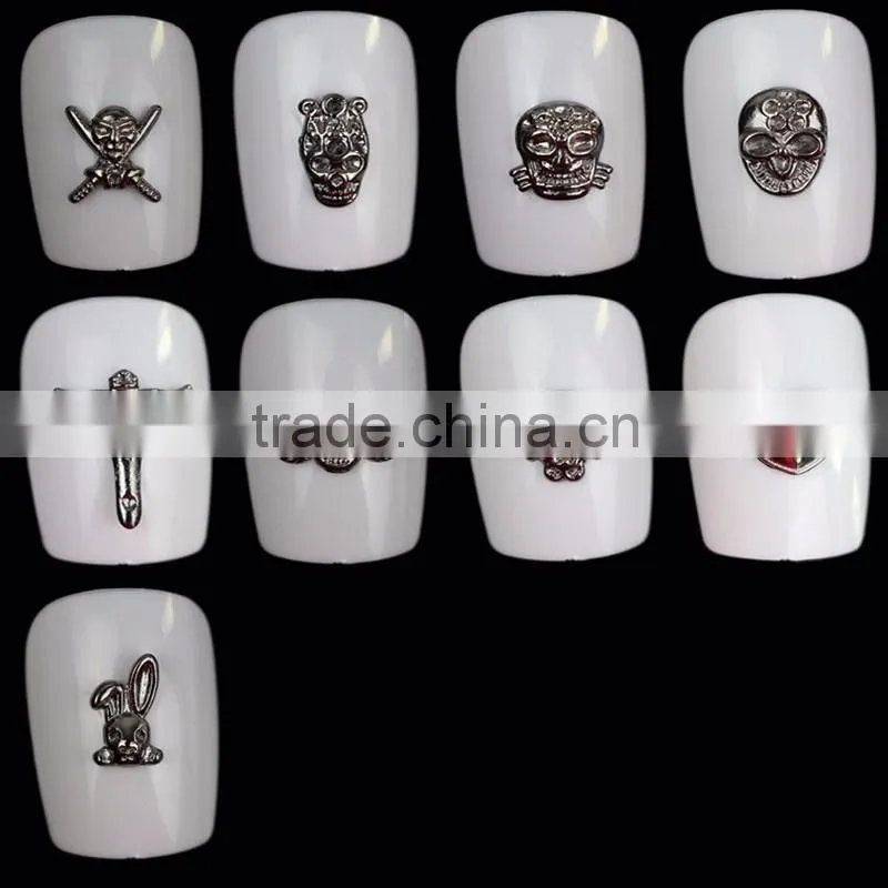 3D Nail Art DIY Rhinestone Decoration Nail Accessories Rock Punk Alloy Skull Rivet Craw For Manicure Tools