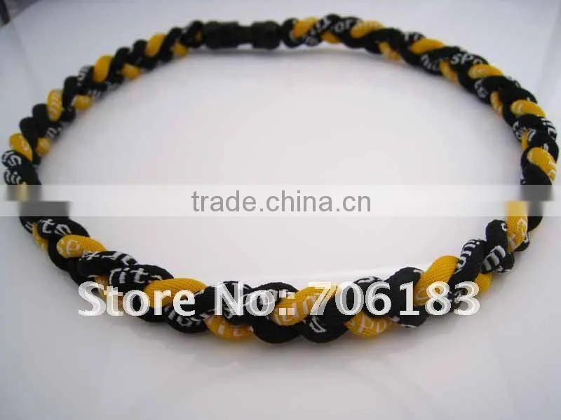 Tornado Titanium Germanium Ion Sports Necklace Black & Brown