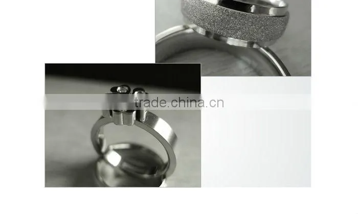 2015 cheap price jewelry 316l stainless steel alphabet ring design