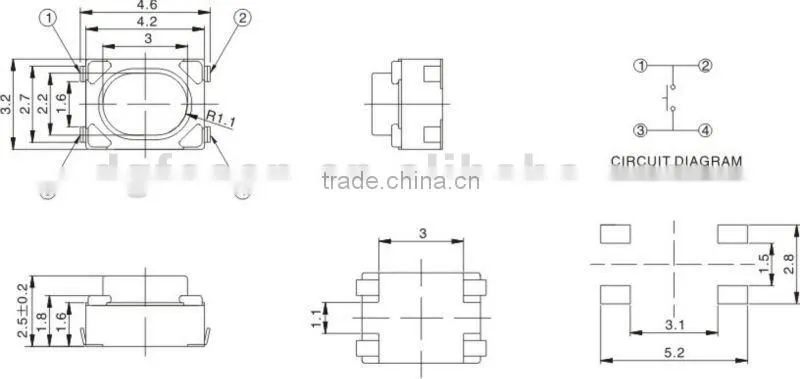 smd micro switch TS-1909