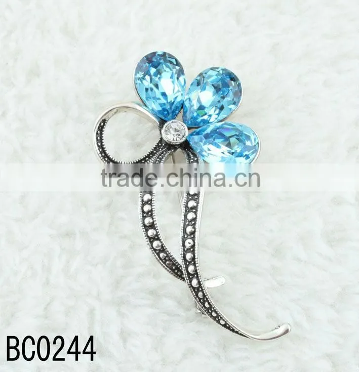 2013 Fashion Bangjin Clear Acrylic Resin Bule Flower