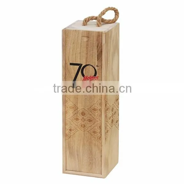 Trade assurance Ecofriendly pine wood custom wooden wine gift box for sale