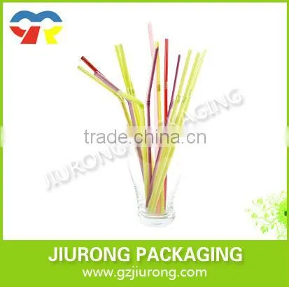 disposable solid crazy folding art plastic drinking straw