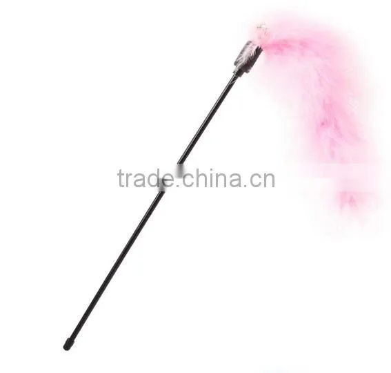 Teaser Wand Cat and Kitten Toy Pet Stick Colorful Feather