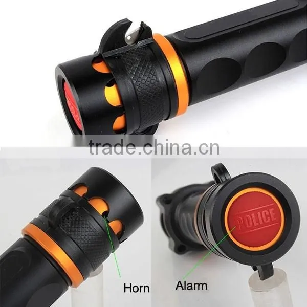 1196 Function 4 In 1-Alarm/Window Breaker 10W XML T6 aluminum material led flashlight