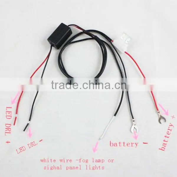 LED Daytime Running Lights Relay Cable DRL Harness LED Daylight DRL harness Car Controller LED DRL Controller harness