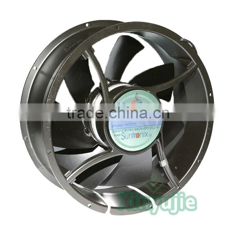 High quality 220v 254x254x89mm round frame ac cooling fan