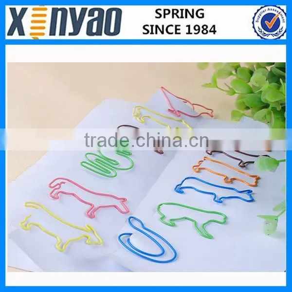 Tin box package 12 shapes variety animal shape paper clips