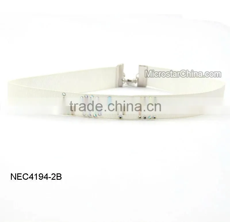 Latest Design Hotsale Adjustable Ribbon Choker Necklace