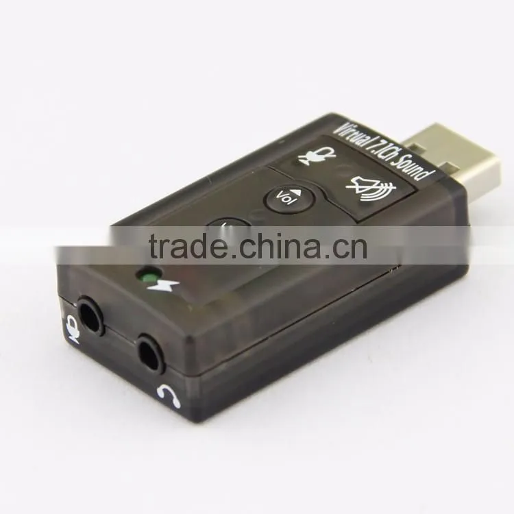 Wholesale 3d sound usb audio driver adapter virtual 7.1 channel