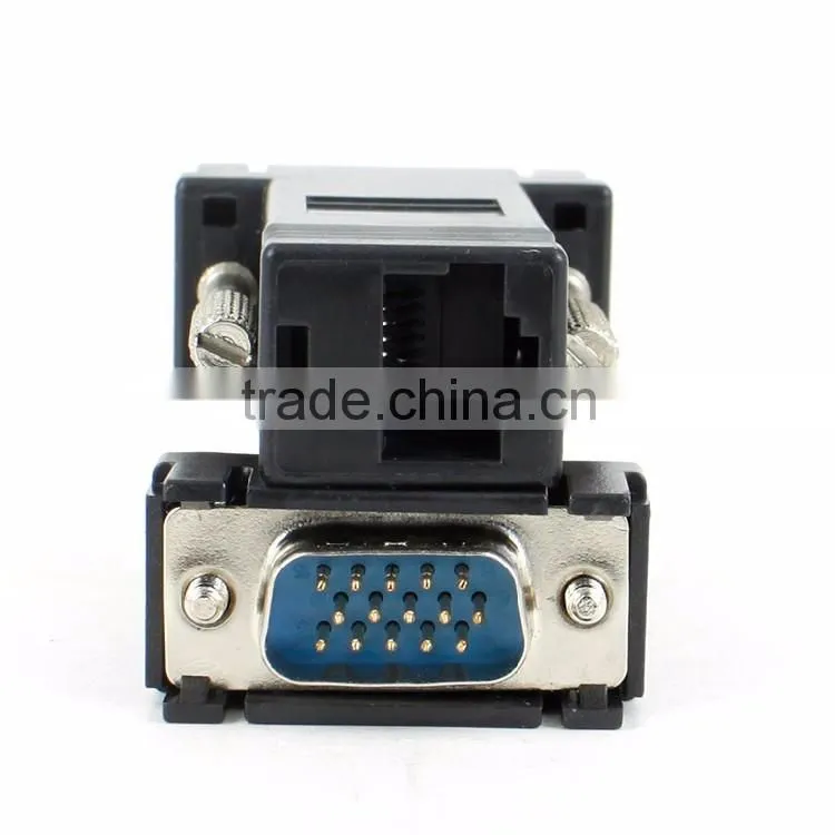 Wholesale VGA 15pin male to RJ45 8P8C female adapter