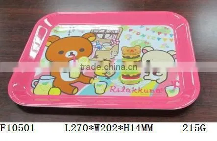 Melamine nice quality kids melamine serving tray