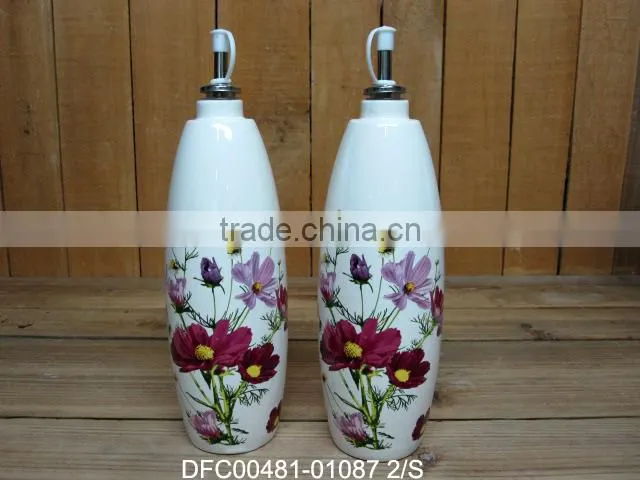 hot sale ceramic salt and pepper shaker unique decorative salt pepper set
