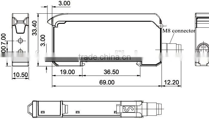 F&C most competitive price digital display fiber optic sensor amplifier