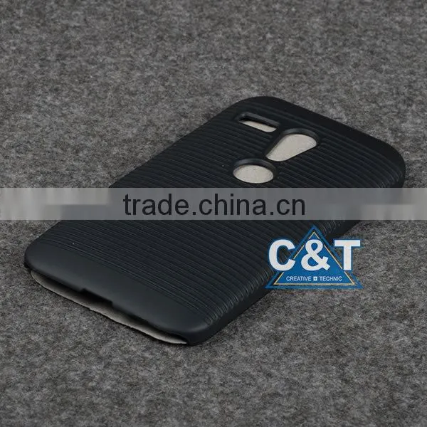 C&T Heavy Duty Defender Dual Layer Protector Hybrid Phone Cover Case for Motorola Moto G 1st Generation