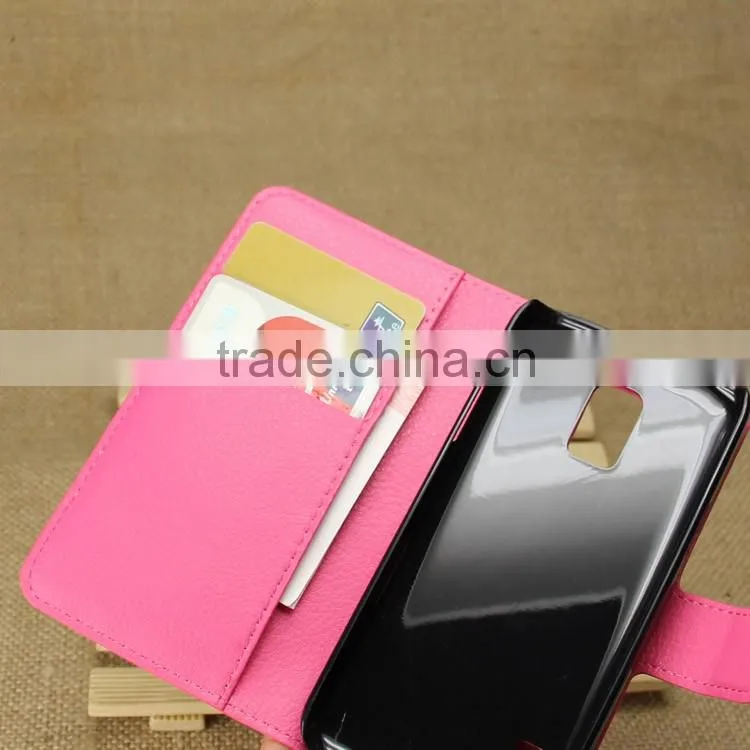 Wholesale Folio Stand Case for Samsung Galaxy S5 mini PU Leather Flip Cover with Wallet