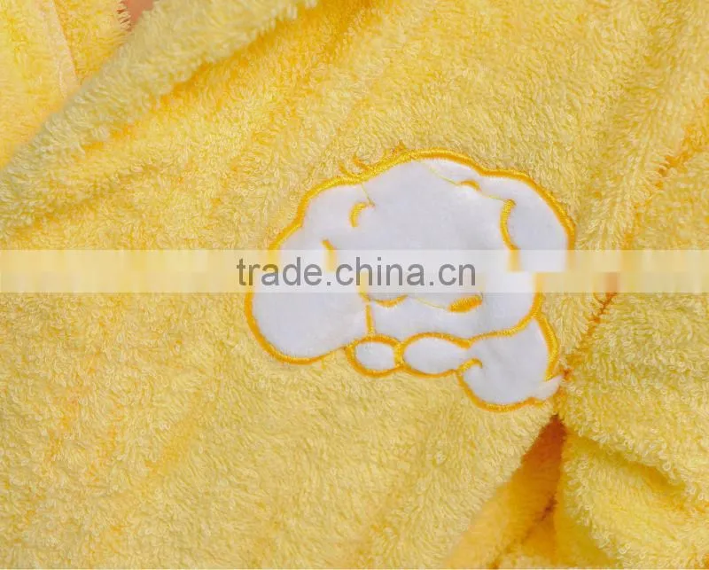 wholesale 100 cotton funny kids extra long bathrobe with hooded