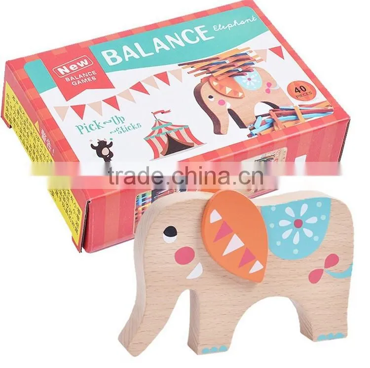 Cute educational wooden pile up stacking toy